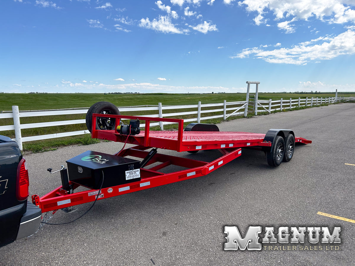 2024 BCL 82" x 26'6" Power Tilt Bumper Pull Flatdeck Trailer - Red ...